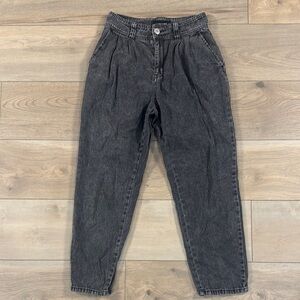 Who What Wear Women’s High Rise Tapered Acid Wash Black Pants